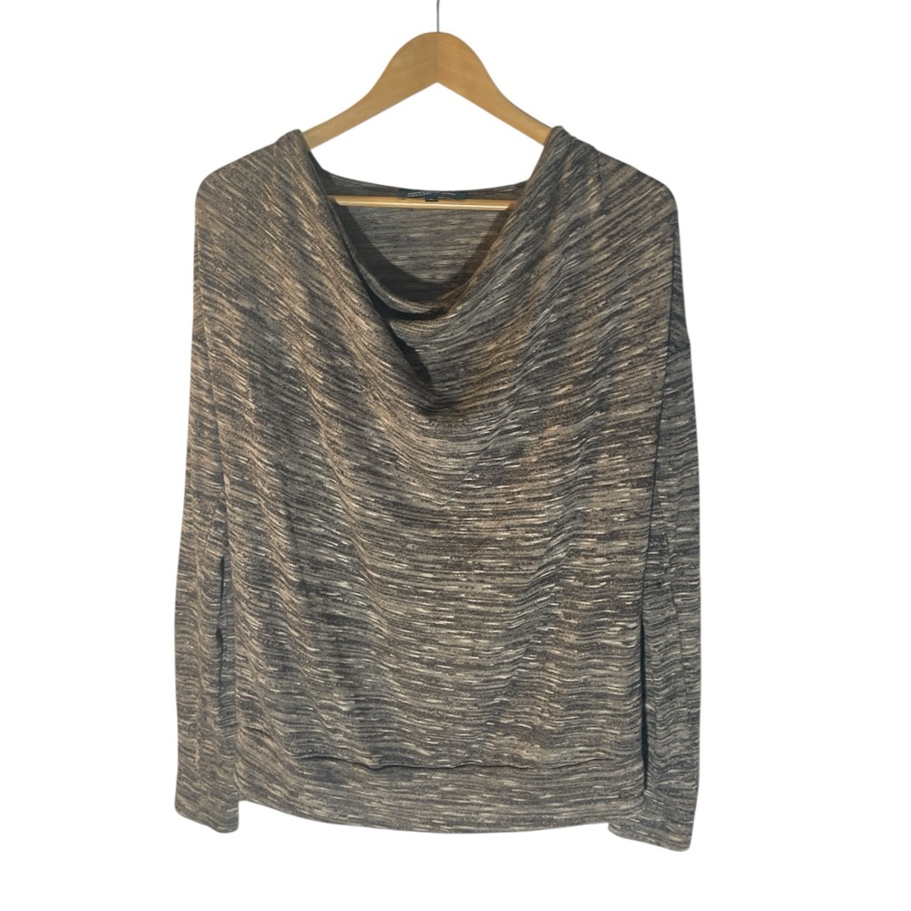 H3- Jones New York Women's Black and Gray Cowl Neck Sweater